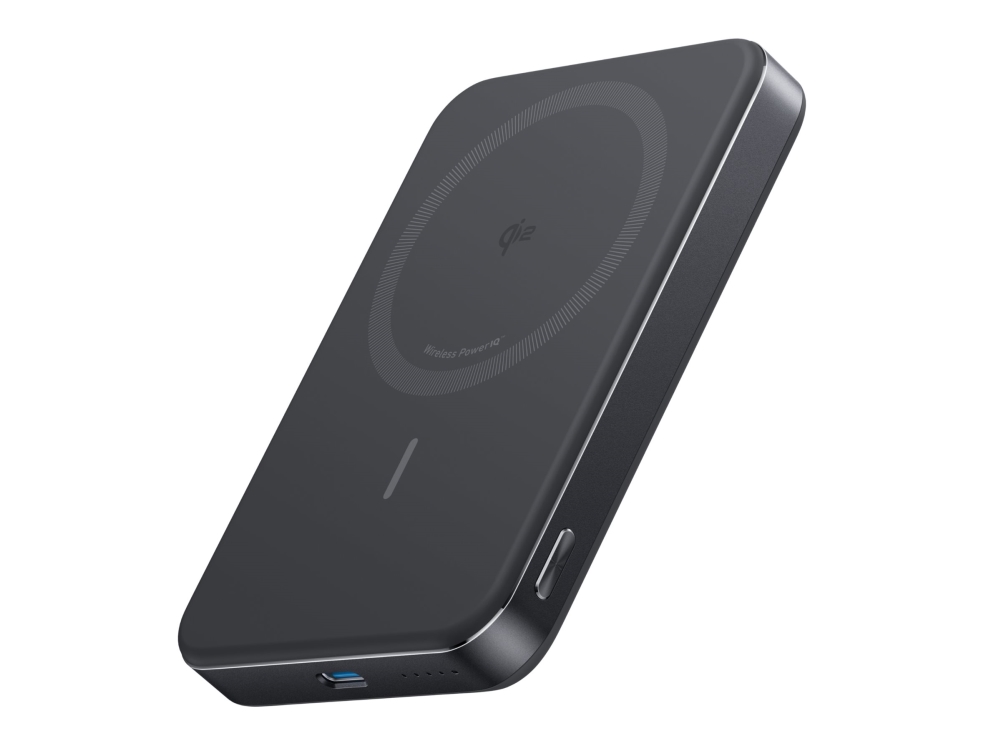 Anker Maggo – Trådløs Power Bank – Tynd – 10000 Mah – 30 Watt – Pd (24 Pin Usb-C) – På Kabel: Usb-C – Stensort