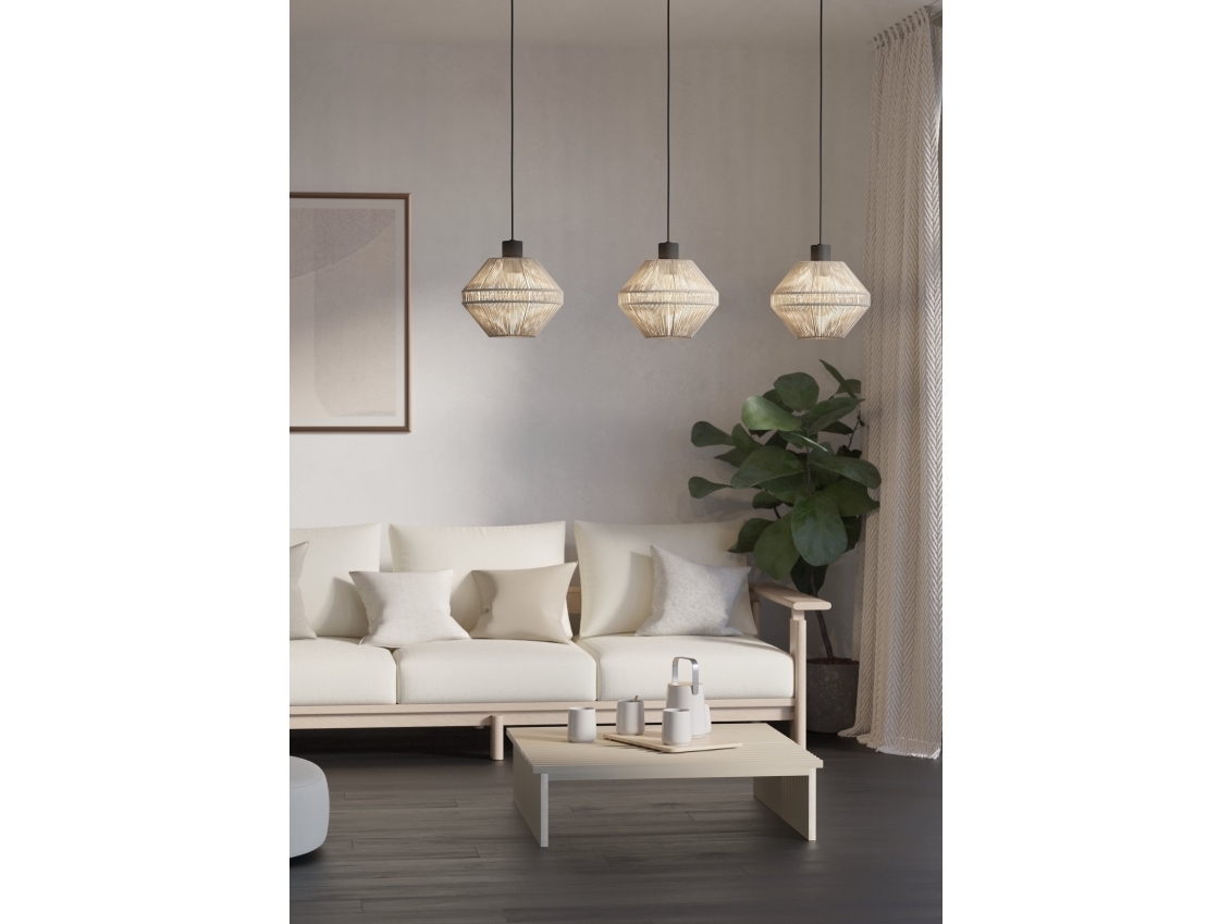 Eglo Midsumer Langbord L920 3xe27 Sort/creme