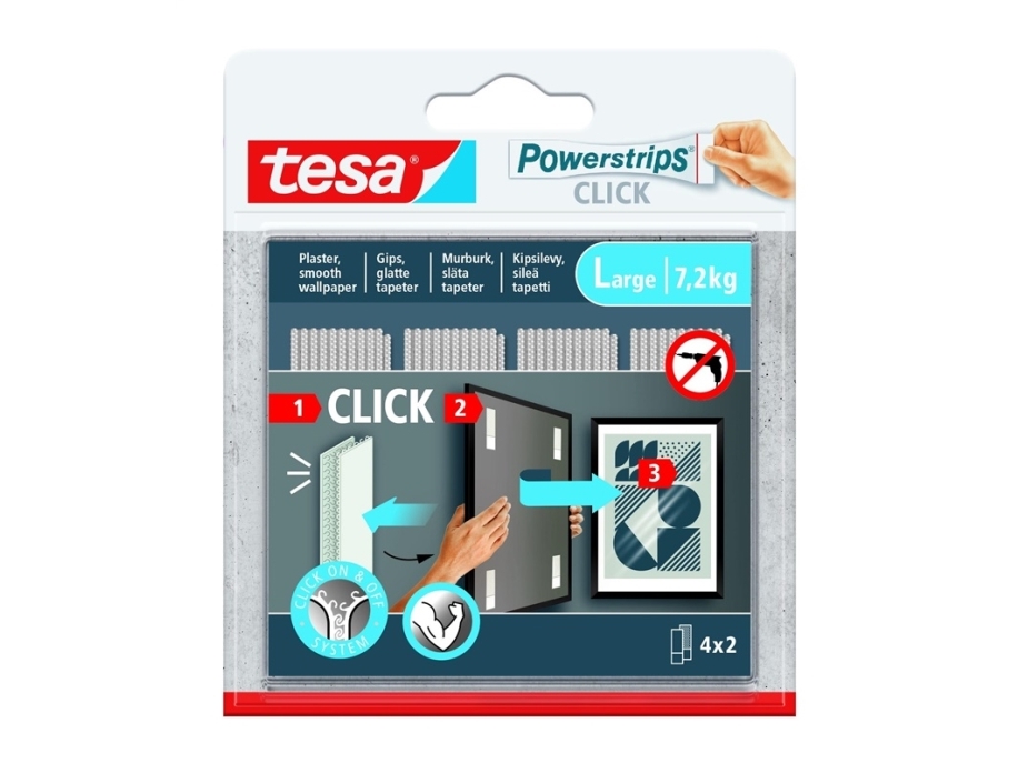 Adhesive strip Tesa Power-Strips 77722 Two-sided 85mm x 2cm