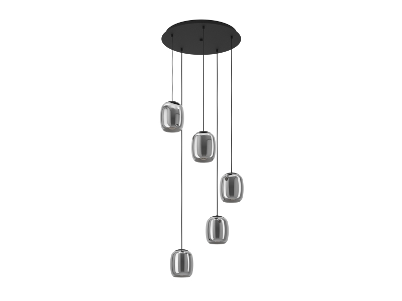 Eglo Ciampino Cluster 5xe27 Svart/svarttransp.