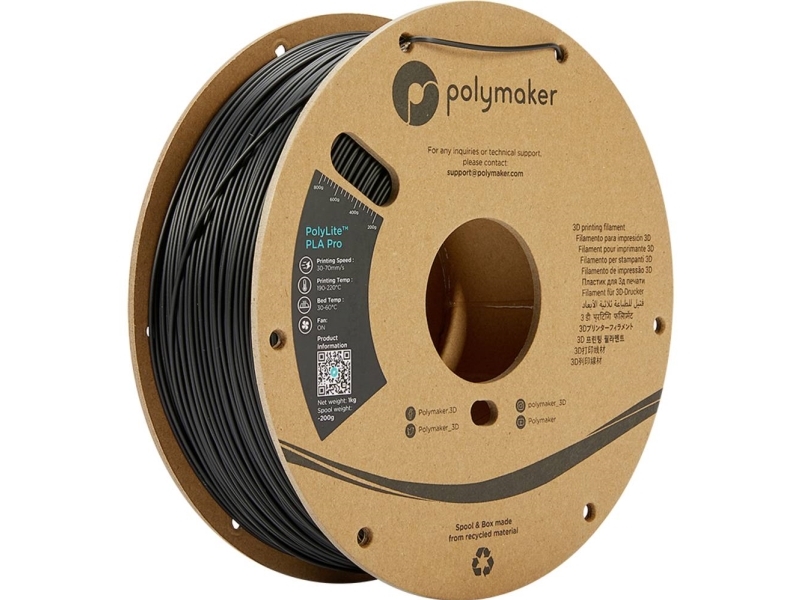 Polymaker Polylite Pla Pro - 1Kg - 1.75Mm - Juodas