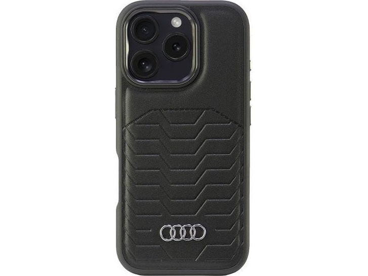 Audi Audi Synthetic Leather Magsafe Iphone 16 Pro 6.3" Czarny/Black Hardcase Au-Tpupcmip16p-Gt/D3-Bk