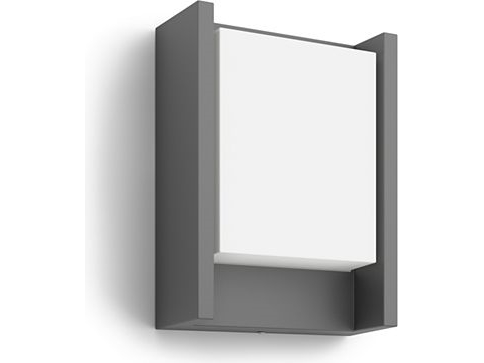Philips Mygarden 1646093p3 Vaggbelysning För Utomhusbruk Antracit Vit Gjuten Aluminium Ip44 Ii Ytmonterad