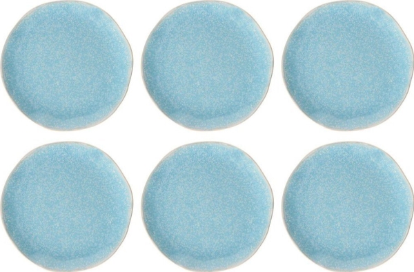 Sagaform ROSE&amp TULIPANI CONCERTO FUSE AZZURRO 6 talerzy do sałatek 22 cm | Salladsbestick | GameStuff