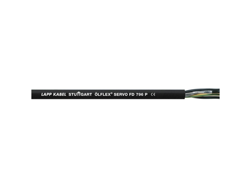LAPP ÖLFLEX® SERVO FD 796 P Servokabel 4 G 0,75 mm² + 4 x 0,34 mm² Sort 25326-500 500 m