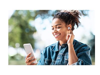 Jvc Ha-A25t - Ægte Trådløse Øretelefoner Med Mik. - I Øret - Bluetooth - Aktiv Støjfjerning - Hvid