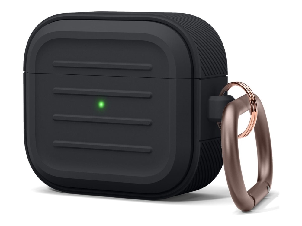 Elago Taske Til Trådløse Ørespidsers Opladningsetui Premiumsilikone Sort For Apple Airpods Generation