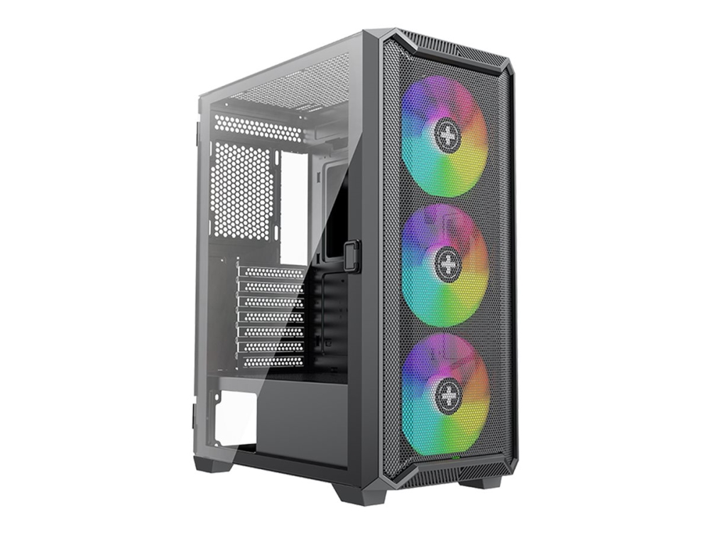 Xilence Performance C Xilent Blade Ii X613 - Midi-Tower Gaming - Atx - Seitenteil Mit Fenster (Gehärtetes Glas) - Kein Netzteil (Atx) - Pulverbeschic