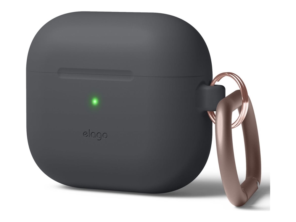 Elago Taske Til Trådløse Ørespidsers Opladningsetui Premiumsilikone Mørkegrå For Apple Airpods Generation