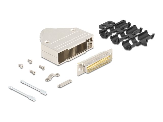 Delock Sub-D-Stikhus 25 Pin Lavet Af Metal Inklusive Stik Og Monteringsmateriale
