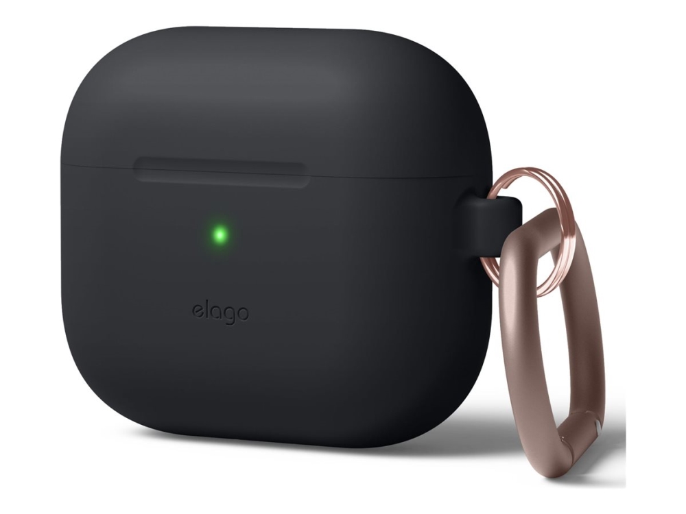 elago - Fodral laddningsfodral för trådlösa öronsnäckor - premiumsilikon - svart - för Apple AirPods (3:e generationen) | TV, Ljud & Bild - Hörlurar & Mikrofoner - Tillbehör | GameStuff