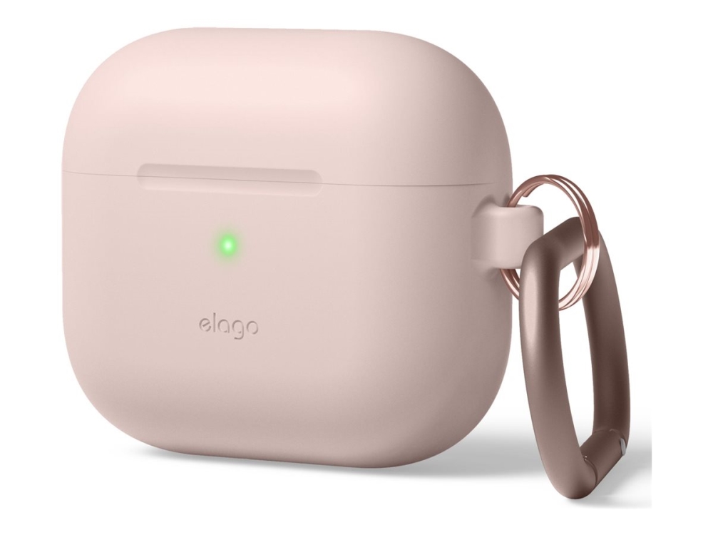 Elago Taske Til Trådløse Ørespidsers Opladningsetui Premiumsilikone Sand Pink For Apple Airpods Generation