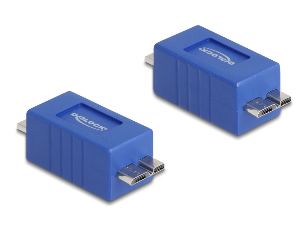 Delock - Usb Gender Changer - Micro-Usb Type B (Han) Til Micro-Usb Type B (Han) - Up To 5 Gbps Data Transfer Rate - Blå