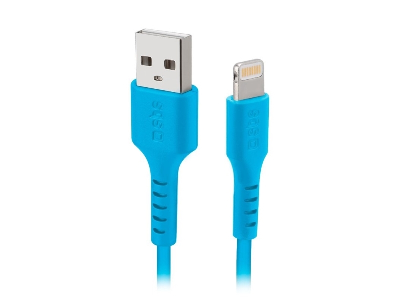 Sbs Tecableusbip589a, 1 M, Lightning, Usb A, Hanstik, Hanstik, Blå