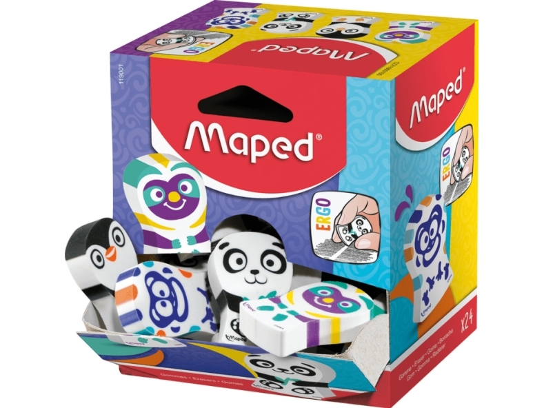 Maped 119001, Gummi, Flerfarvet, Displayboks, 24 stk