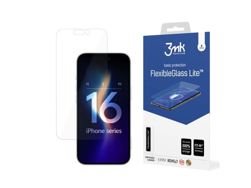 3Mk Flexibleglass Lite, Apple, Iphone 16 Pro, Impact Resistant, Transparent, 1 Pc(S)