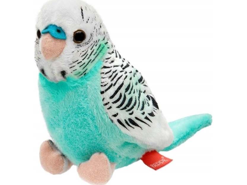 Beppe Vågig papegoja azurblå och vit 13cm 13954 21731 | Leksaker - För dom minsta | GameStuff