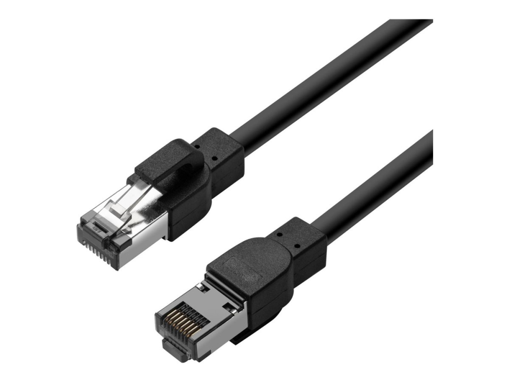 Lanview - Patchkabel - Rj-45 (Stecker) Auf Rj-45 (Stecker) - 50 Cm - 6 Mm - S/Ftp - Cat 6A - Geformt, Quetschsicher, Outdoor, Hochflexibel - Schwarz