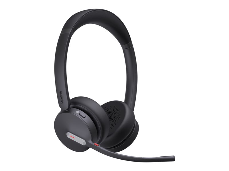 Yealink Bh70 Dual Headset På Örat Bluetooth Trådlös Usb C Via Bluetooth Adapter Svart Certifierad För Microsoft Teams