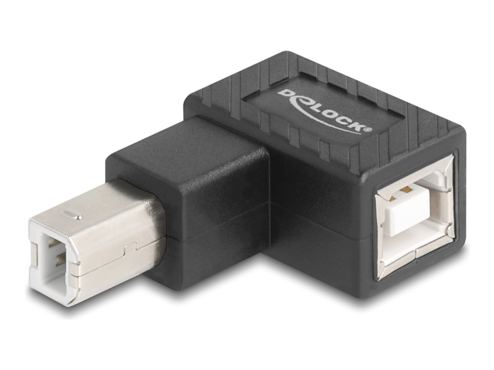 Delock - Usb-Adapter - Usb Type B (Han) Til Usb Type B (Hun) Opvinklet - Usb 2.0 - Sort