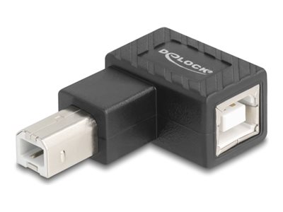 Delock - Usb-Adapter - Usb Type B (Han) Til Usb Type B (Hun) Venstrevinklet - Usb 2.0 - Sort