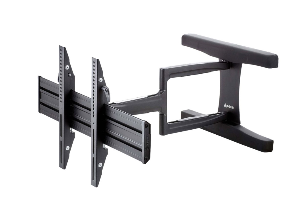 Edbak Vsm653 - Monteringssæt (Vægmontering, Dobbelt Drejearm) - For Fladt Panel - Aluminium - Sort - Skærmstørrelse: 49"-65"