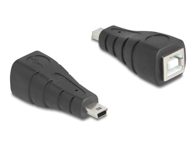 Delock - Usb-Adapter - Mini-Usb Type B (Han) Til Usb Type B (Hun) - Usb 2.0 - Sort