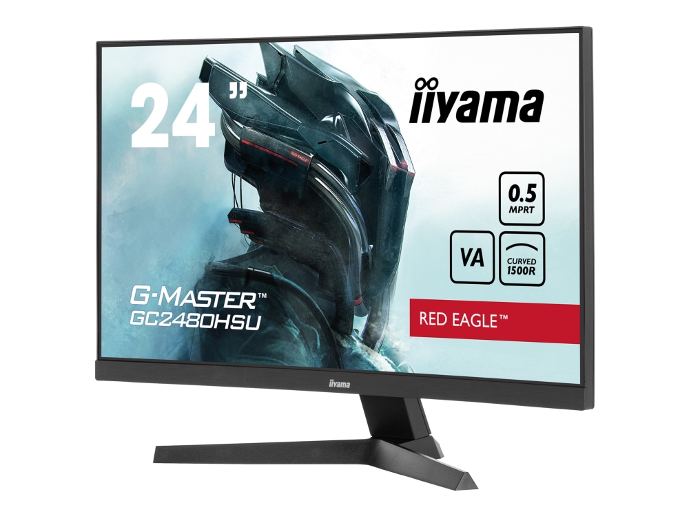 Iiyama G-Master Red Eagle Gc2480hsu-B1 - Led-Monitor - Gaming - Gebogen - 24" (23,6" Für Betrachtung) - 1920 X 1080 Full Hd (1080P) @ 180 Hz - Va - 3