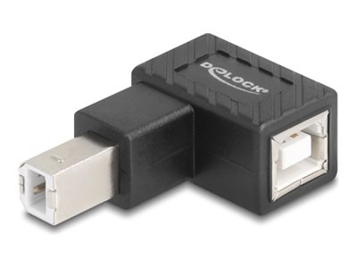 Delock - Usb-Adapter - Usb Type B (Han) Til Usb Type B (Hun) Nedvinklet - Usb 2.0 - Sort