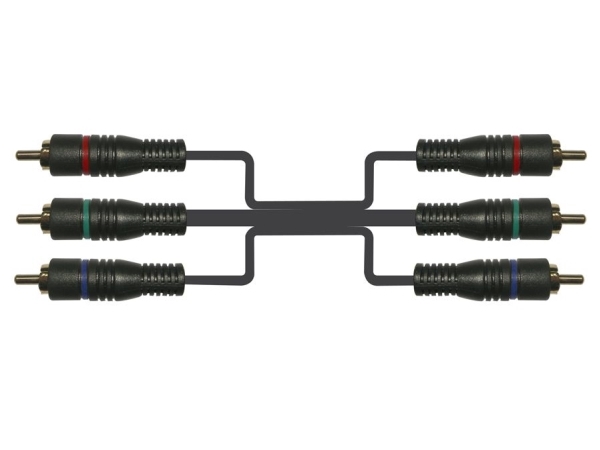 Connectech Component Video Kabel. 5M. Sort