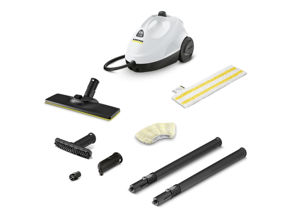 Kärcher SC 2 EasyFix, Sylinterillinen höyrypuhdistin, 1 L, musta, Valkoinen, 50 cm, 100 cm, 4 m