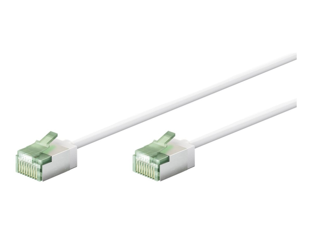 goobay - Patch-kabel - RJ-45 (hane) till RJ-45 (hane) - 2 m - 3.8 mm - U/FTP, PiMF - CAT 8.1 - halogenfri, tvinnad, slim, ultra flexibel - vit | Datortillbehör - Kablar & adaptrar - Nätverkskablar | GameStuff