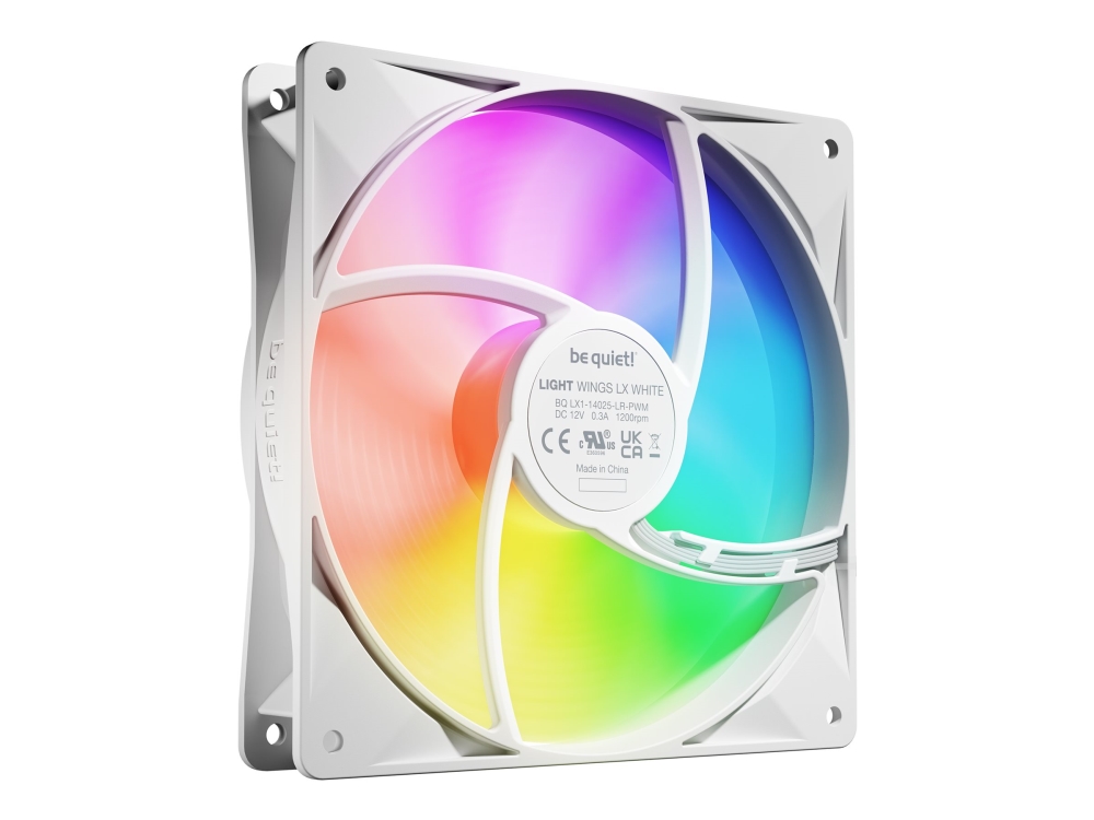 Be Quiet! Light Wings Lx 140Mm Pwm 3-Pack White, Ventilator, 14 Cm, 1200 Rpm, 95 M³/H, Weiß