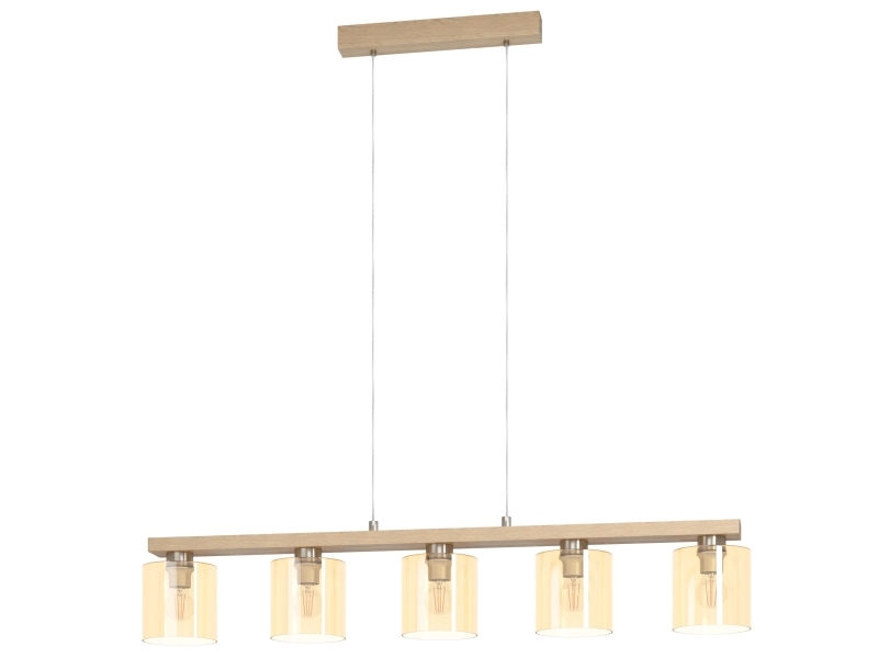 Eglo Castralvo Flexibelt Faste Brun Nickel Barnsten Stål Tra Glas Rund