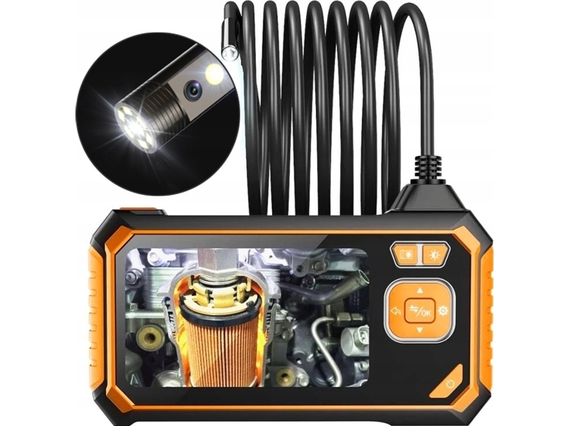 Inskam PATIKRINIMO KAMEROS DUO ENDOSKOPAS DVI KAMEROS 5M 7LED 2x Full HD LCD 5,5mm