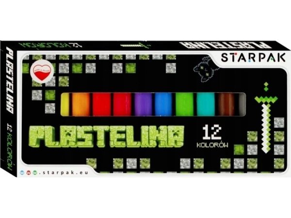 Starpak PLASTELINA 12KOL PIXEL GAME1 STK PUD 1/40
