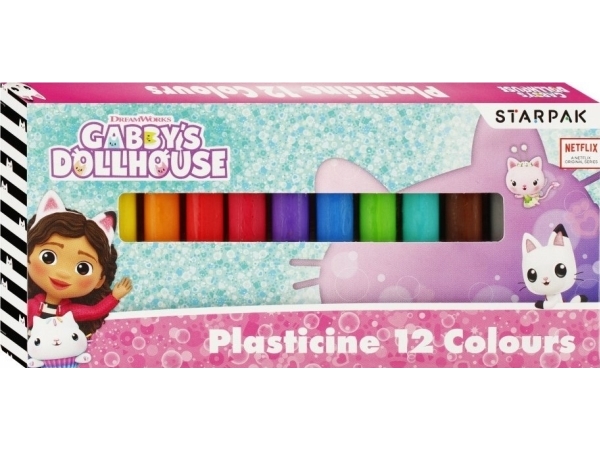 Plasticine 12 farver GABBY'S DOLLHOUSE STARPAK 529137