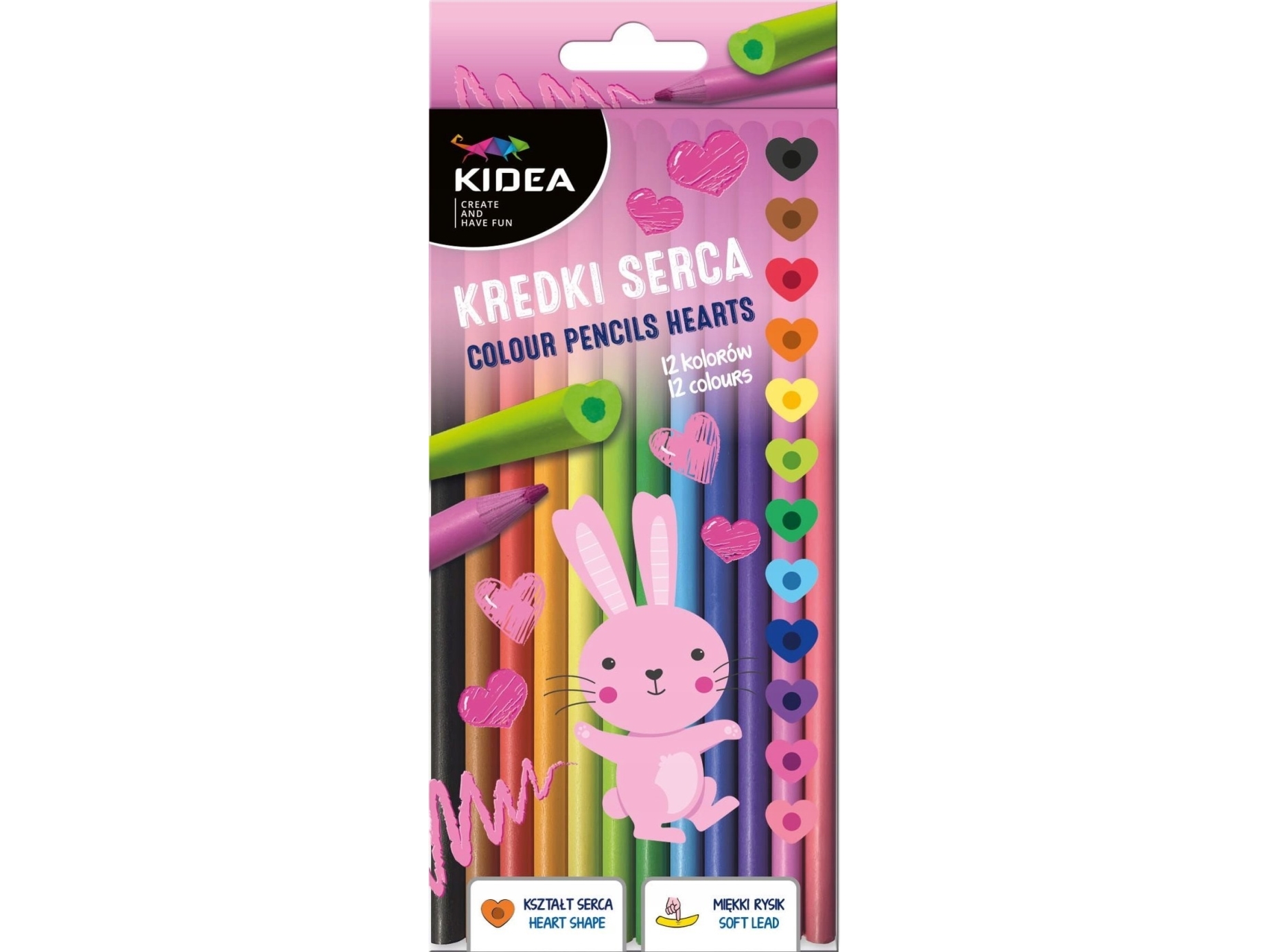 Derform Buntstifte Olo 12 Farben Herzen Derf Kidea Wb