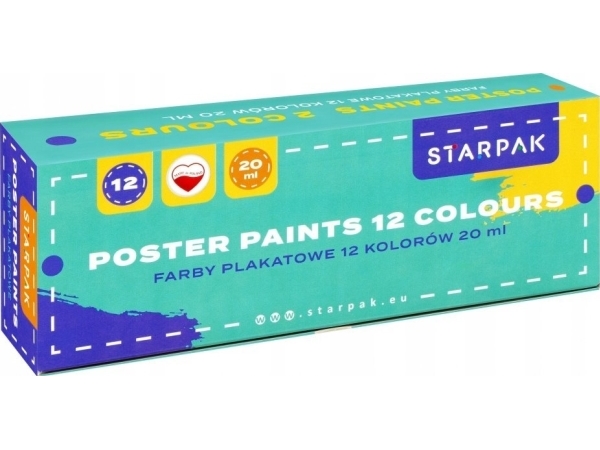 Plakatmaling 20 ml School2 12 farver