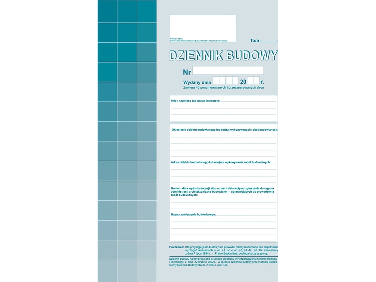 Michalczyk i Prokop 603-1Z Byggdagbok A4 album 40 sidor Michalczyk i Prokop | Papper & Emballage - Block & Post-It - Blanketter & bokföring | GameStuff