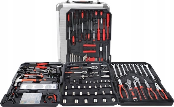 Verktygssats Geko verktygsväska med utrustning 187 delar (nycklar med spärr) (1) | Trädgården - Trädgårdsredskap - Redskapsset | GameStuff