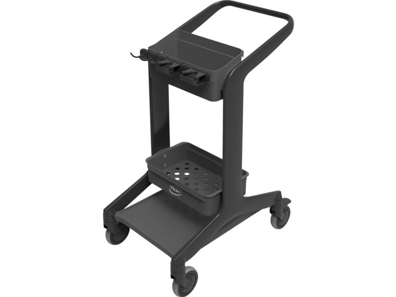 VIKAN HyGo mobil städstation, 780 mm, omonterad - Svart | Rengöring - Rengöringsprodukter - Rengöringsmaskiner - Utrustning - Rengöringsutrustning | GameStuff