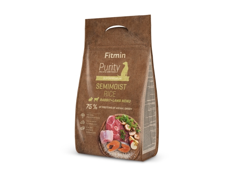 Fitmin Purity Rice Semimoist Rabbit&Lamb 0.8Kg, Adult, Kaninchen, Reis, 4 Kg