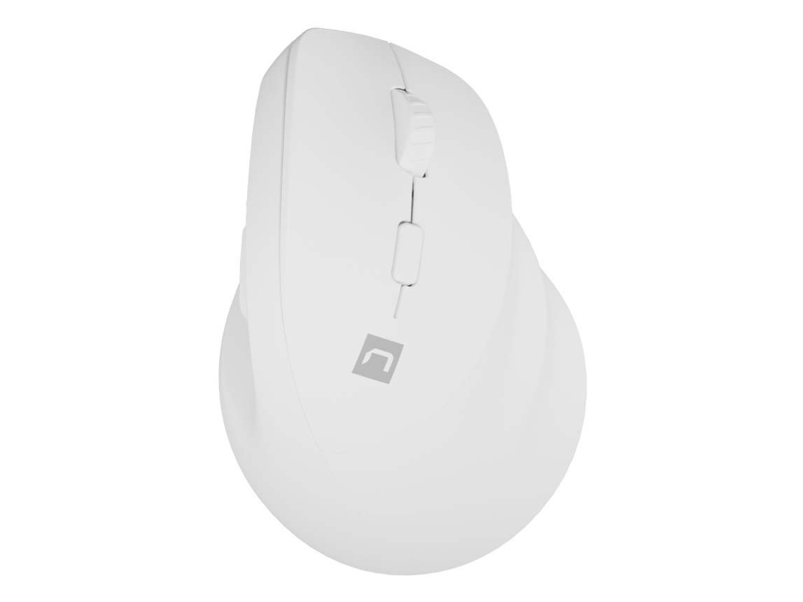 Natec Crake 2 Kabellose Maus 2400Dpi Bluetooth 5.2 + 2.4Ghz Weiss