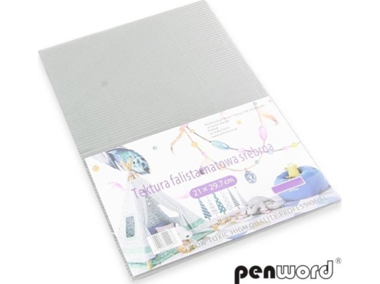 Polsirhurt Tektura falista A4 matowa srebrna