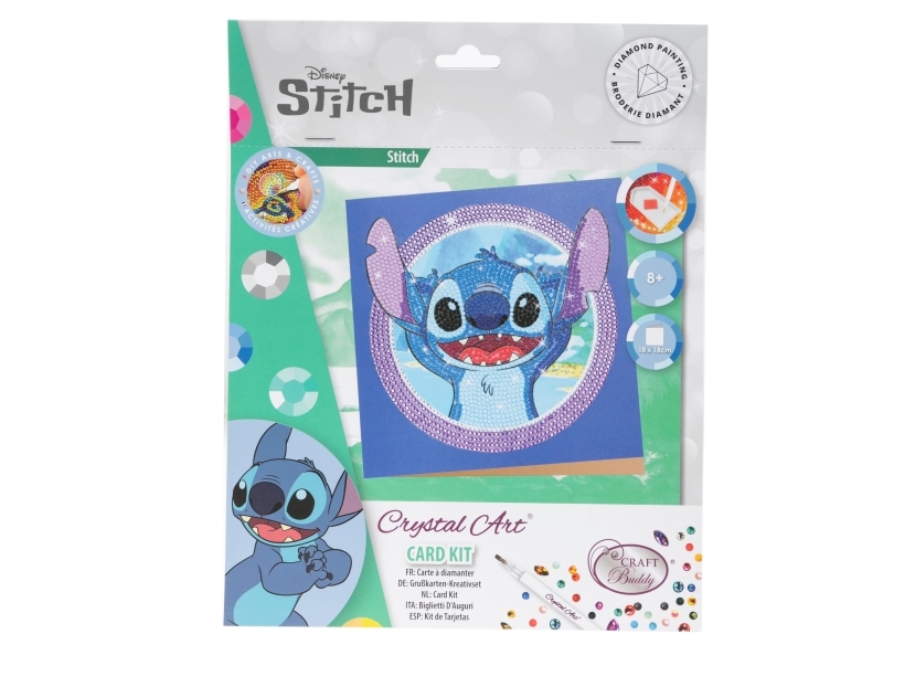 Stitch, 18x18cm Crystal Art Card | N - A | GameStuff