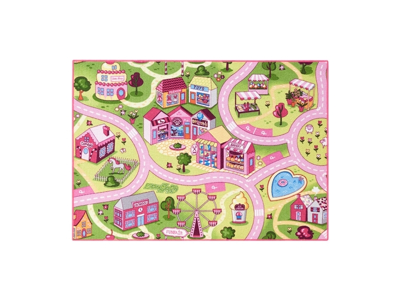 Lekmatta - Rosa tivoli - 95 x 133 cm | Baby & barn - Barnrummet - Filtar till barn | GameStuff
