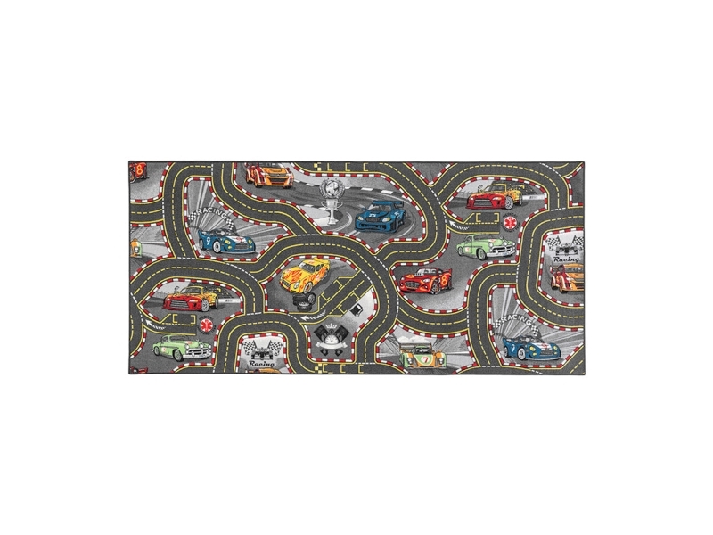 Bilspelmatta Racers 95 x 200 cm, antracit | Baby & barn - Barnrummet - Filtar till barn | GameStuff