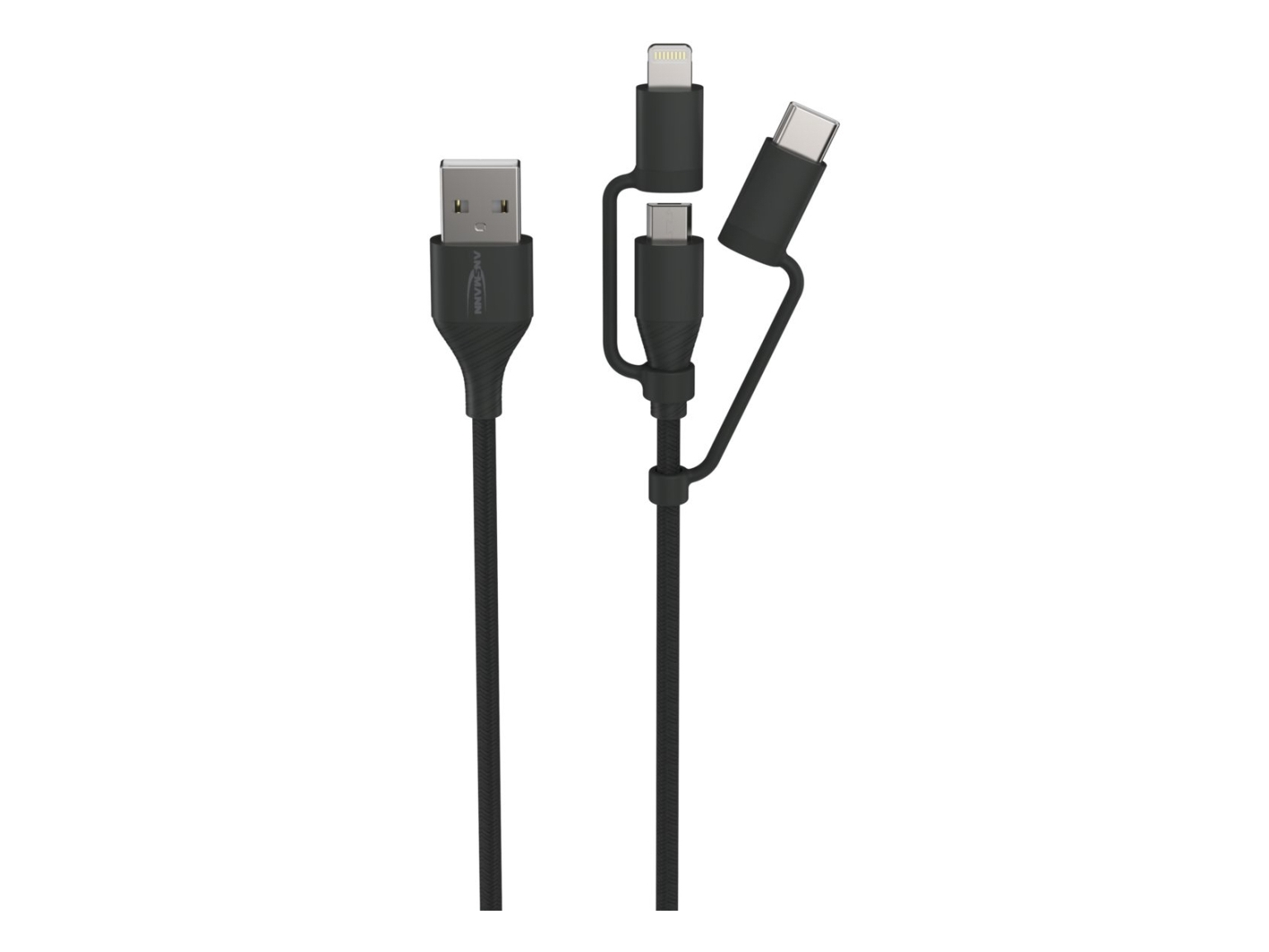 Ansmann Daten-/Ladekabel Usb 3In1 120Cm (1700-0136)