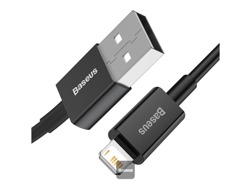Baseus Calys-C01, 2 M, Lightning, Usb A, Männlich, Männlich, Schwarz